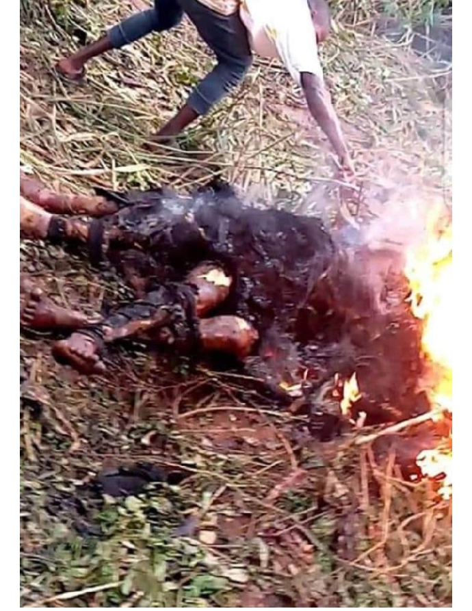 Two men set on fire in Imo State for robbing.